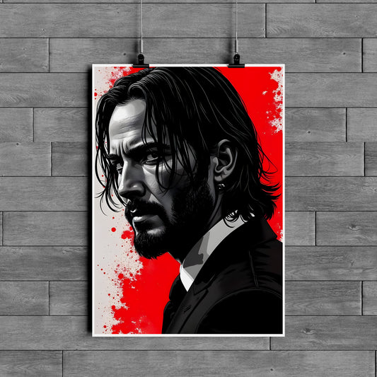 John Wick Minimalist Action Movie Poster