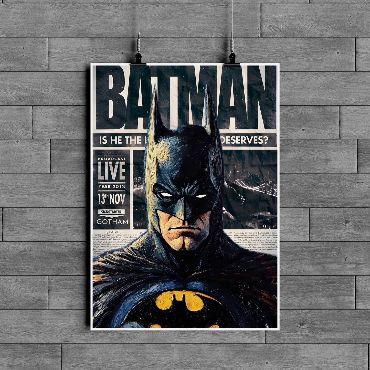 Batman Dark Knight Poster – Gotham Superhero Wall Art