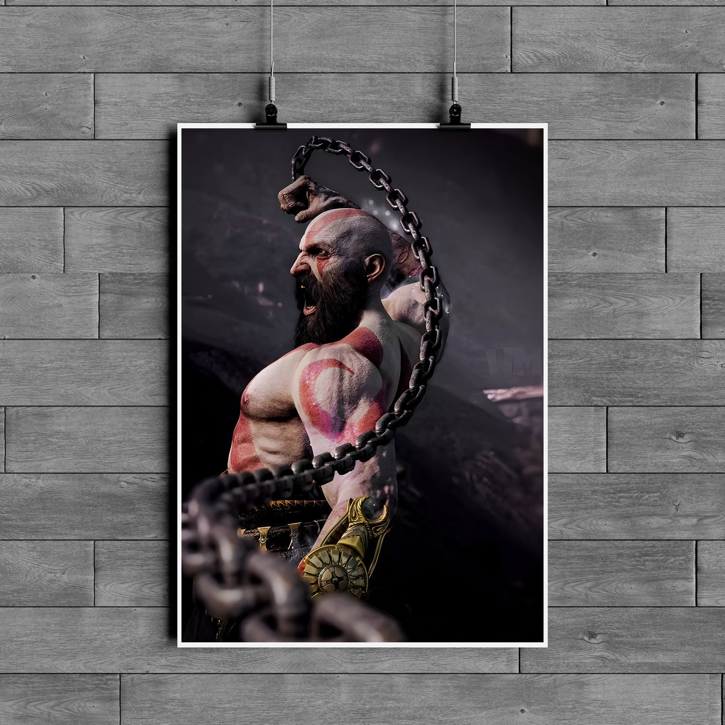 God of War Kratos Rage Poster