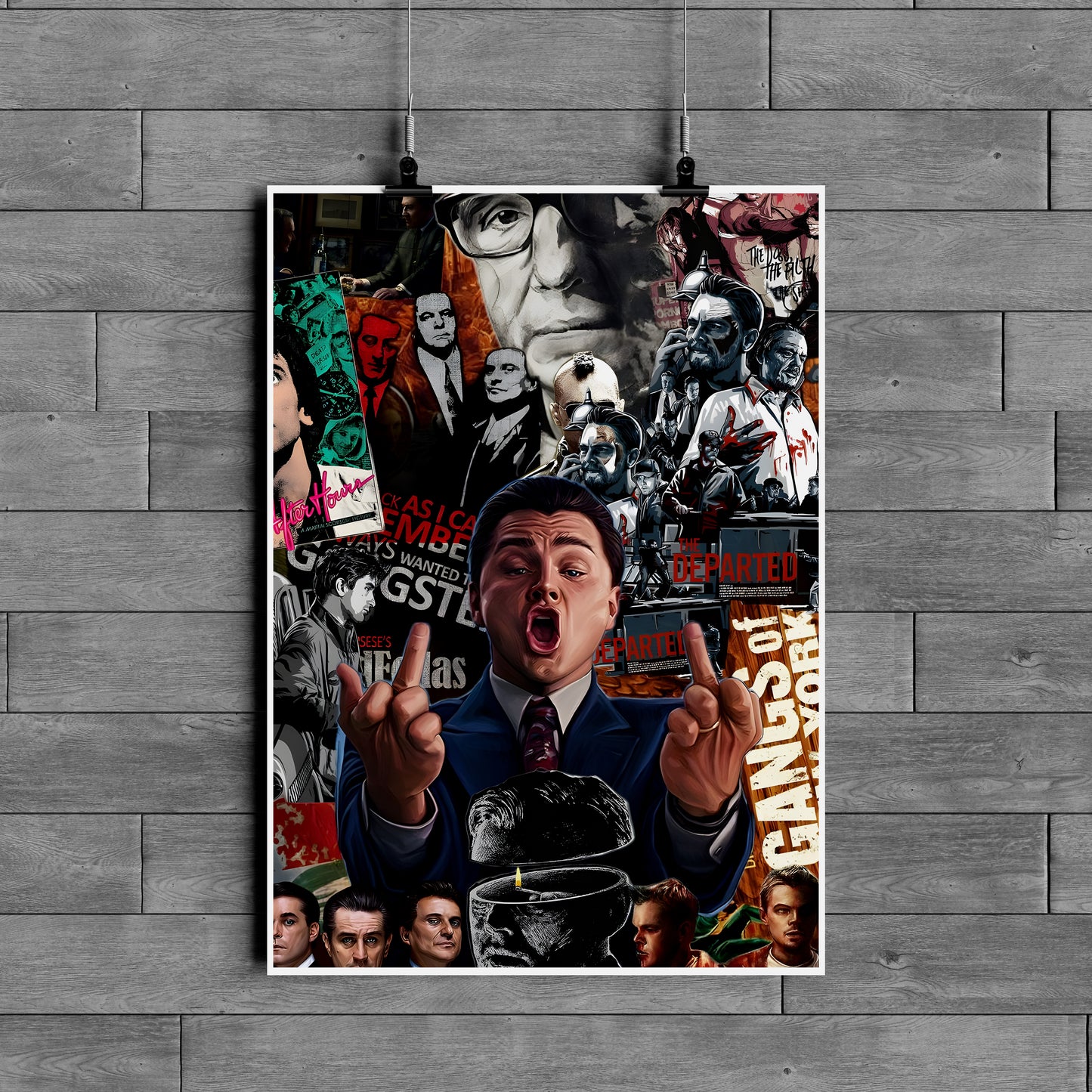Martin Scorsese Movies Collage Poster