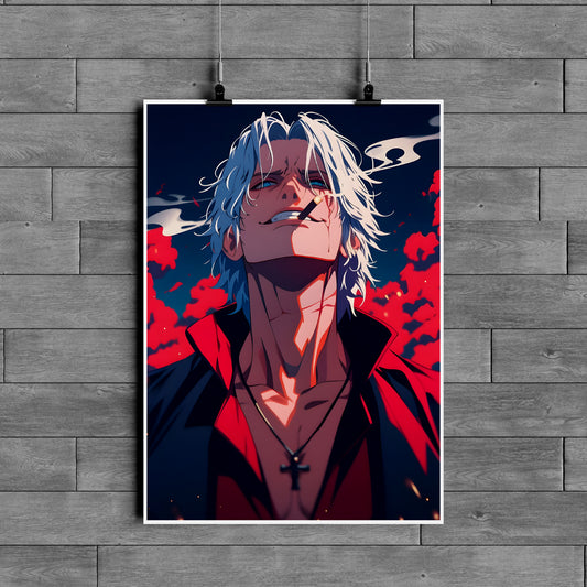 Dante Devil May Cry Poster – Stylish Demon Hunter Anime Gaming Wall Art