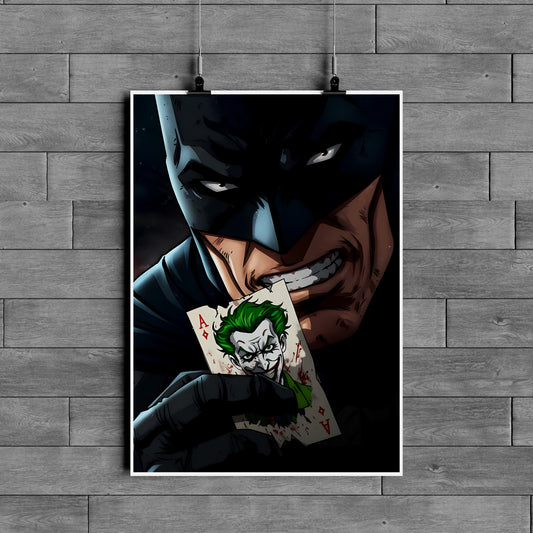Batman vs Joker Dark Comic Art Poster