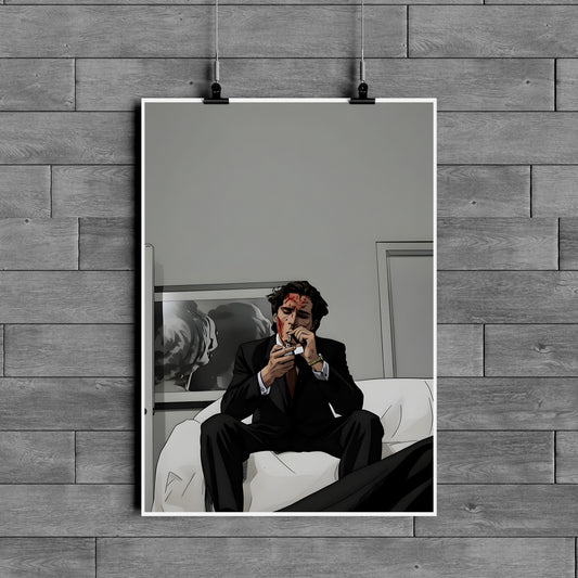 American Psycho Poster – Patrick Bateman Aesthetic Movie Wall Art