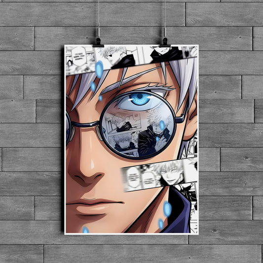 Gojo Satoru Manga Poster – Jujutsu Kaisen Anime Wall Art