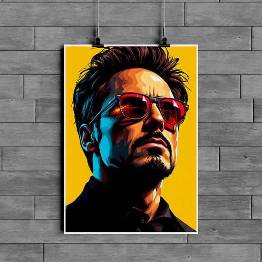 Tony Stark Iron Man Pop Art Marvel Poster