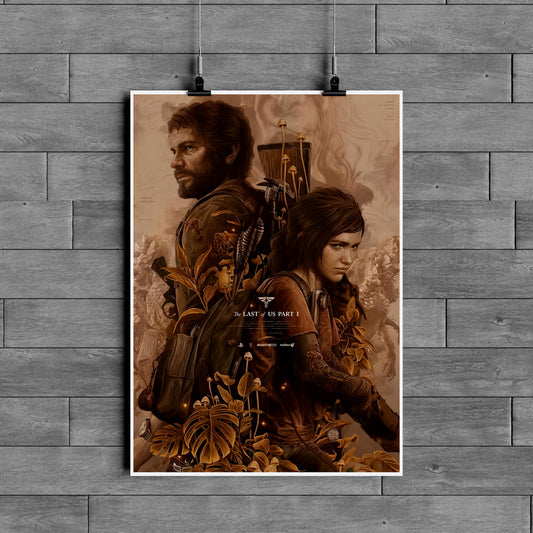 The Last of Us Poster – Joel & Ellie Post-Apocalyptic Game Wall Art