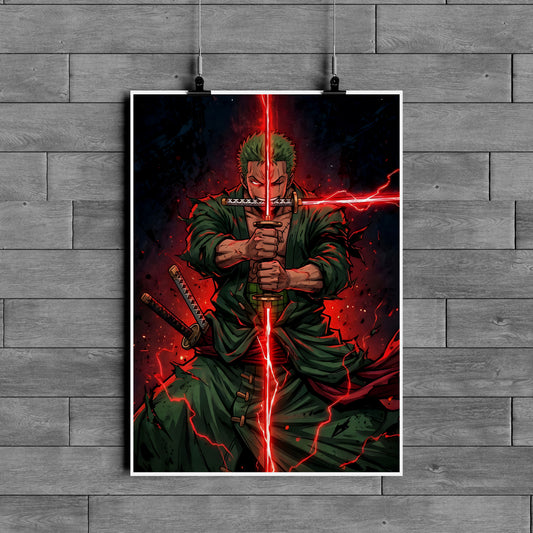 Zoro One Piece Poster – Roronoa Zoro Anime Wall Art