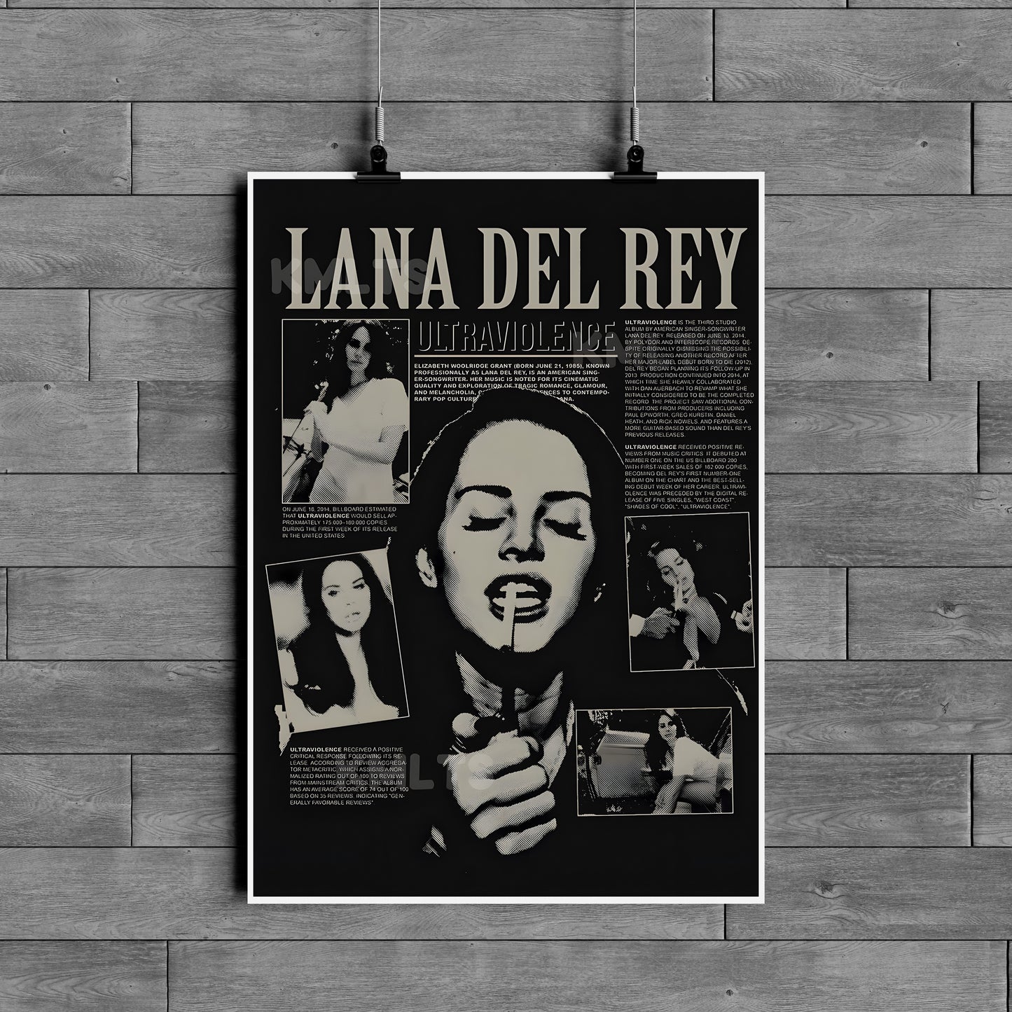Lana Del Rey Poster – Ultraviolence Album Aesthetic Wall Art