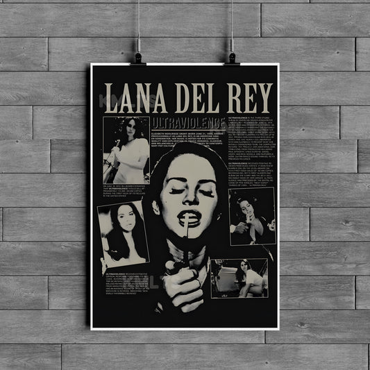 Lana Del Rey Poster – Ultraviolence Album Aesthetic Wall Art