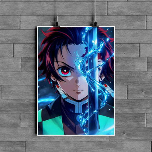 Tanjiro Kamado Demon Slayer Poster – Water Breathing Anime Wall Art
