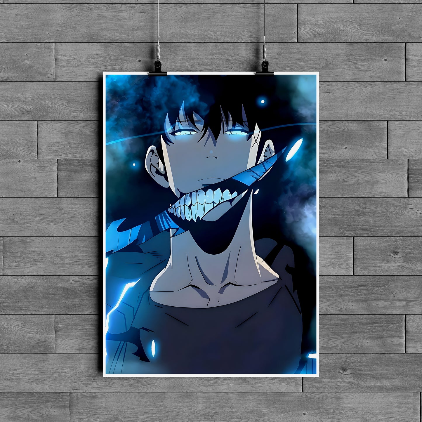 Sung Jin-Woo Shadow Monarch Poster – Solo Leveling Anime Wall Art