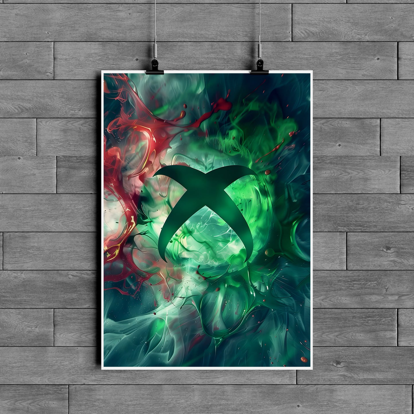 Xbox Abstract Gaming Poster – Modern Console Wall Art