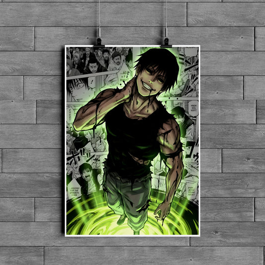 Toji Fushiguro Poster – Jujutsu Kaisen Anime Wall Art | Assassin Power Aesthetic