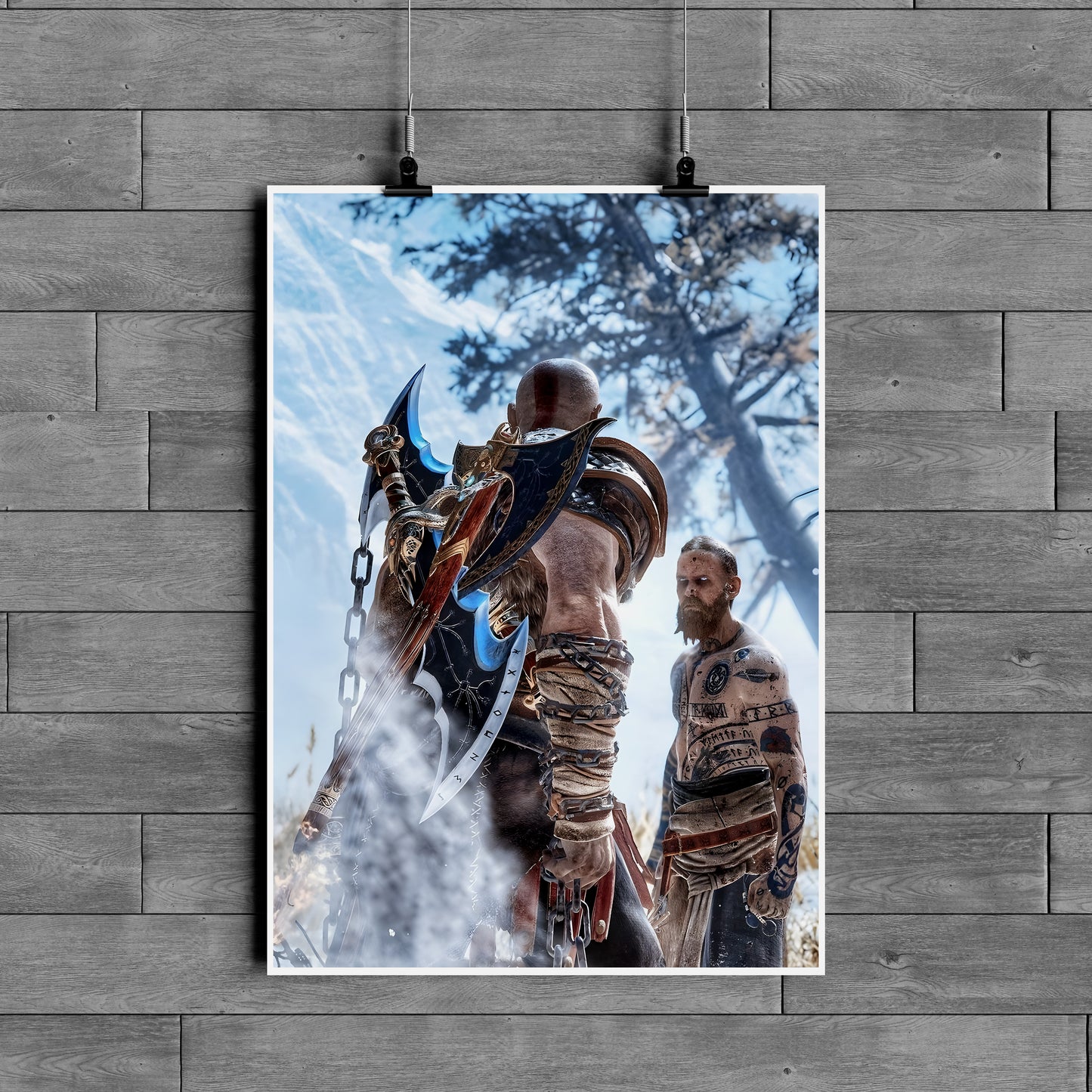 God of War Kratos and Baldur Epic Gaming Poster