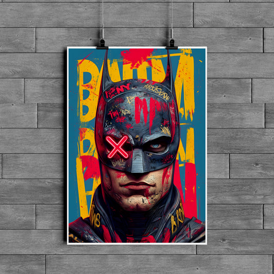 Batman Graffiti Poster – Dark Knight Street Art Wall Decor | Bold Urban Aesthetic
