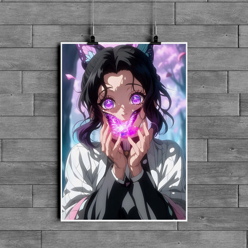 Shinobu Kocho Anime Poster – Demon Slayer Butterfly Hashira