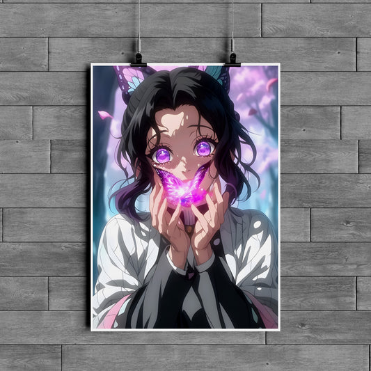 Shinobu Kocho Anime Poster – Demon Slayer Butterfly Hashira