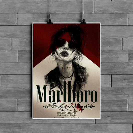 Marlboro Vintage Poster – Retro Aesthetic Wall Art