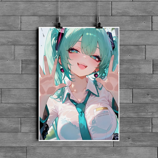 Hatsune Miku Poster – Vocaloid Anime Wall Art