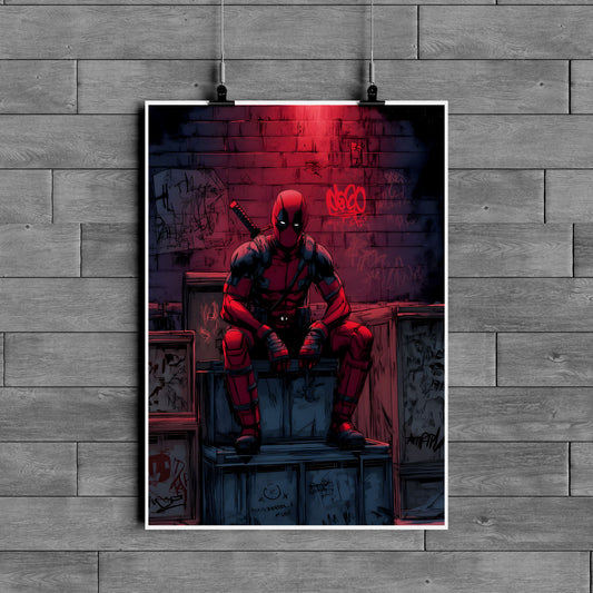 Deadpool Poster – Marvel Antihero Comic Style Wall Art