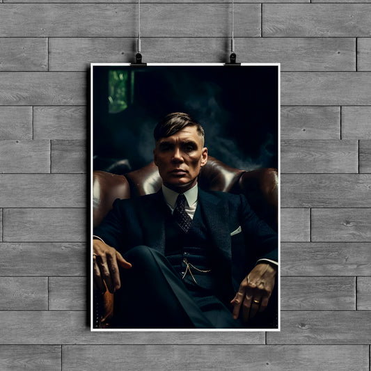 Thomas Shelby Peaky Blinders Poster – Dark Mafia Aesthetic Wall Art