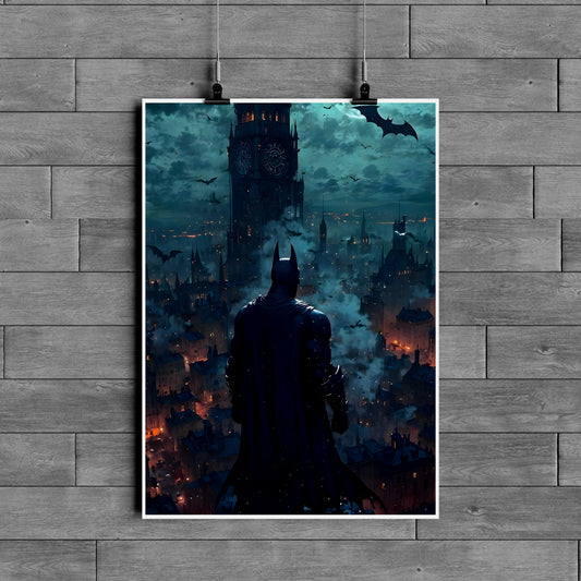 Batman Gotham Night Skyline Dark Knight Poster