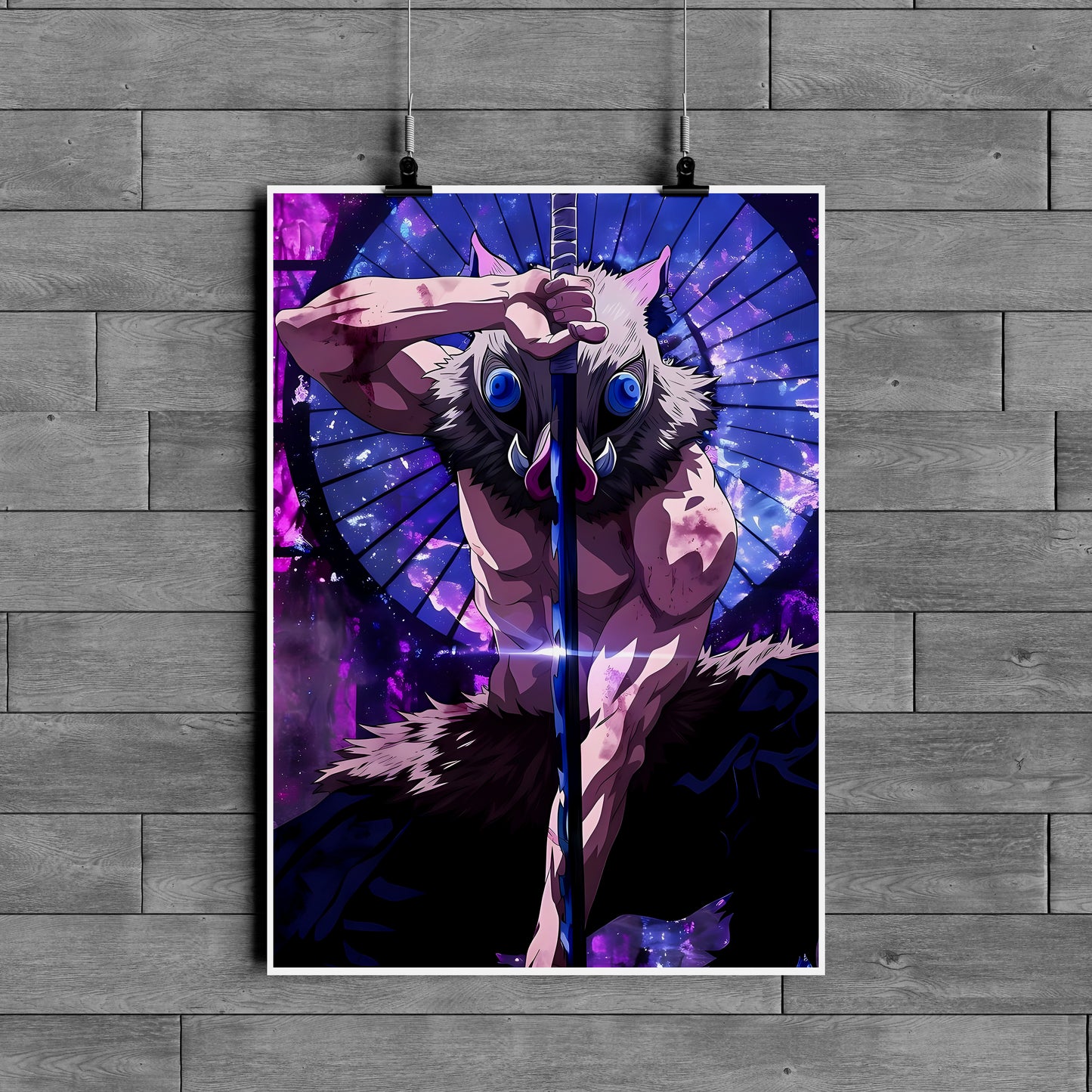 Inosuke Hashibira Demon Slayer Poster – Beast Breathing Anime Wall Art