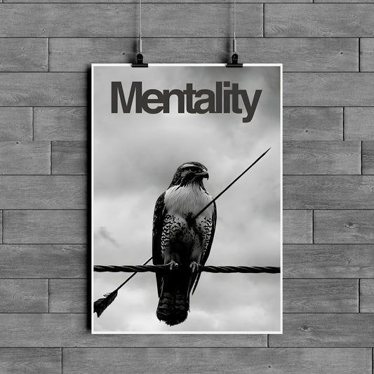 Mentality Eagle Poster – Motivational Minimalist Wall Art
