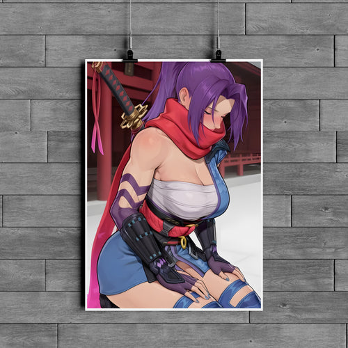 Yoruichi Shihouin Anime Poster – Bleach Inspired Samurai Aesthetic Wall Art