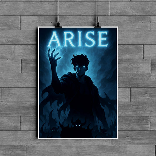 Arise Shadow Monarch Poster – Solo Leveling Anime Wall Art