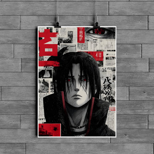 Itachi Uchiha Anime Poster – Akatsuki Naruto Manga Style Wall Art