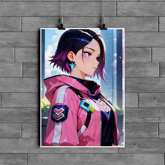 Clove Valorant Poster – Pink Cyberpunk Gaming Wall Art