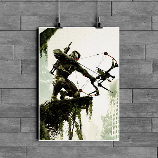 Crysis-Inspired Nanosuit Archer Poster – Sci-Fi Gaming Wall Art