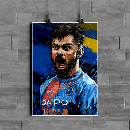 Virat Kohli India Cricket Poster – King Kohli Sports Wall Art