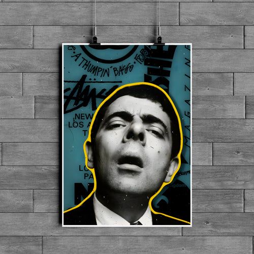 Mr. Bean Pop Art Poster – Rowan Atkinson Vintage Street Style Wall Art